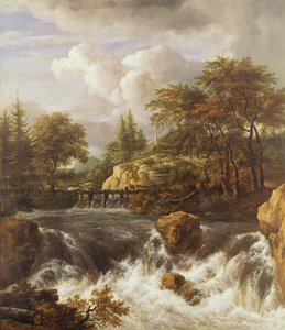 Une cascade dans un paysage rocheux, c.1660-70